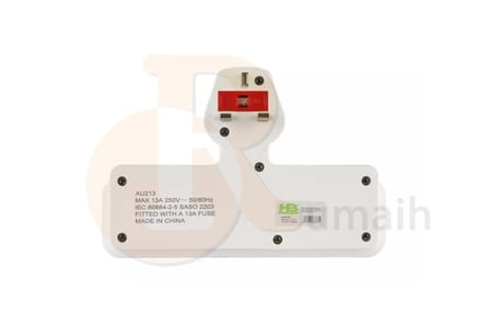 توصيلة قسام كهرباء بـ 3 افياش لون ابيض