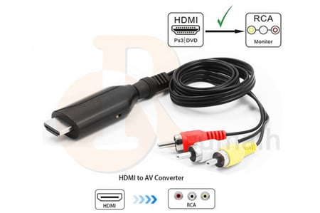كيبل محول من HDMI الى 3 الوان AV