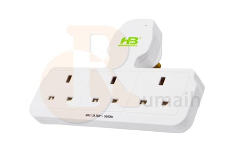 توصيلة قسام كهرباء بـ 3 افياش لون ابيض