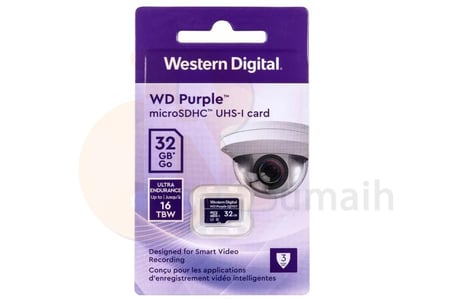 ذاكرة كاميرا مراقبة ويسترن ديجيتال WD 32GB