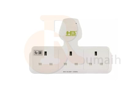 توصيلة قسام كهرباء بـ 3 افياش لون ابيض