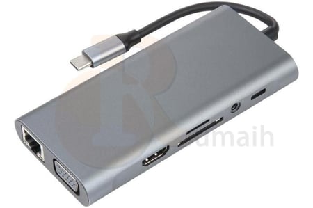 محول 11 في 1 تايب سي USB-C TO HDMI VGA LAN USB
