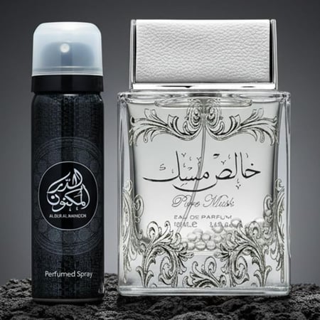 عطر خالص مسك الأبيض النقي من لطافة زجاجة مقربة