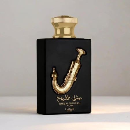 زجاجة عطر عشق الشيوخ الذهبية هدية فخمة للجنسين