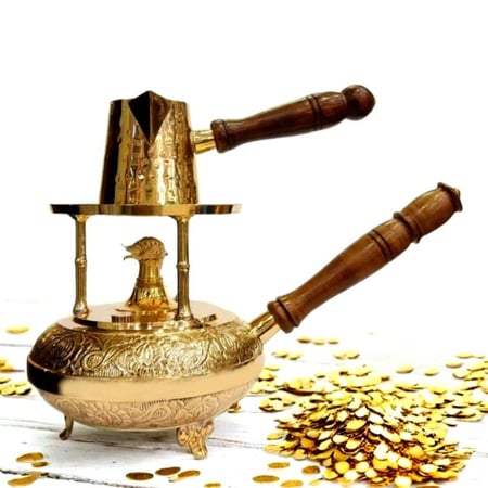 أدوات قهوة نحاسية موقد سبرتاية ذهبي من دخون للعطور