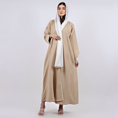 عباية كريب نصف كلوش بيج