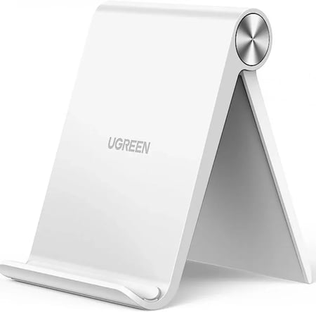 يوجرين ستاند وحامل جوال مكتبي ابيض