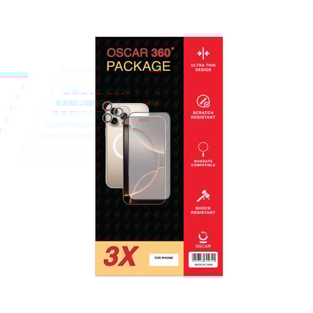 بكج الحماية الكامل من OSCAR - أيفون 16 جميع الأصدارات
