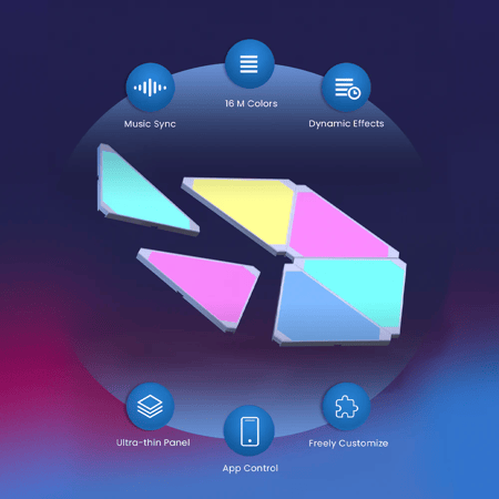 إضاءة كولولايت لايف سمارت مثلثات 6 قطع