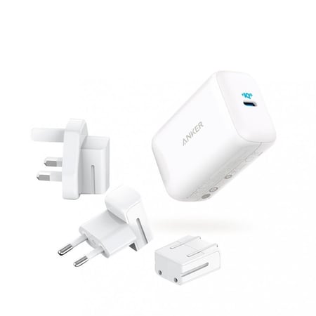 انكر شاحن جداري باوربورت اتوم الاصدار الثالث بود بقوة 65 واط - ابيض