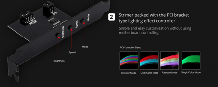 كيبل إضاءة , ليان لي , Strimer Wireless 24-Pin , للوحة الأم , ARGB بدون وحدة تحكم (Strimer PW24-1W)
