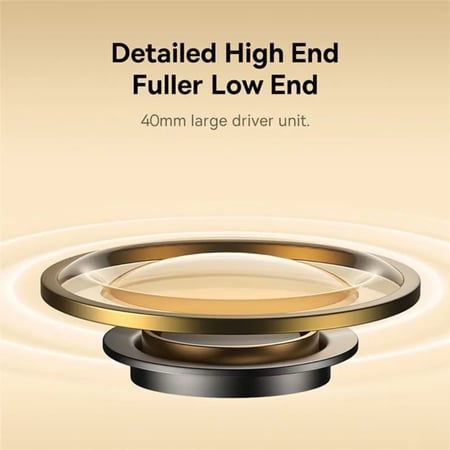 بيسوس - باوي D05 سماعة بلوتوث قابلة للطي تعمل حتى 70 ساعة - بيج