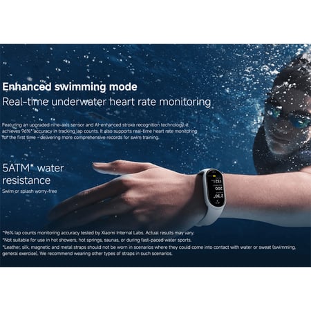 سوار ذكي شاومي باند 10 -بيض