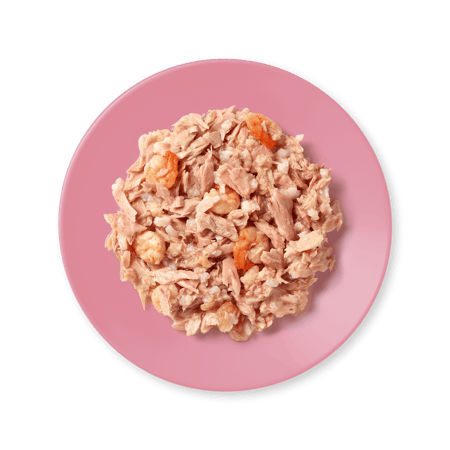 أبلاوز معلبات طعام رطب للقطط - شرائح التونا مع بالروبيان في المرق 70غ