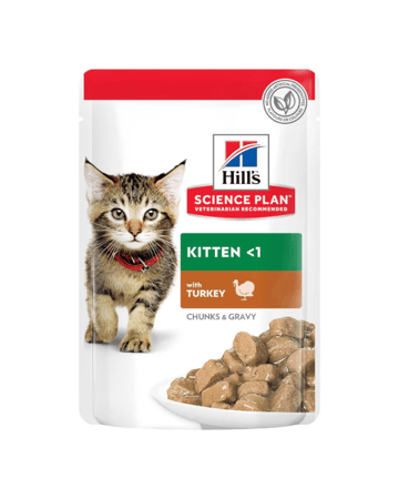 هيلز ساينس بلان طعام رطب للقطط الصغيرة بنكهة الديك الرومي مع المرق 85غ