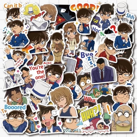 50Pcs Detective Conan Stickers | 50 ملصق المحقق كونان