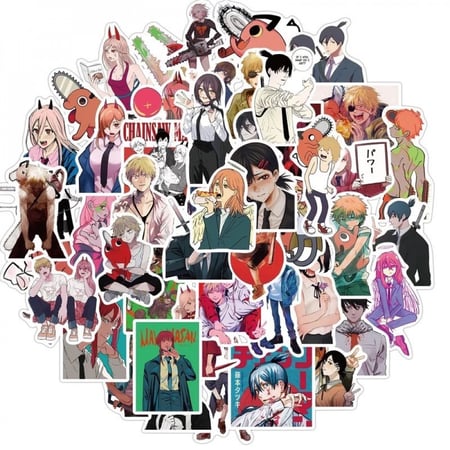 50Pcs Chainsaw Man Stickers | 50 ملصق رجل المنشار