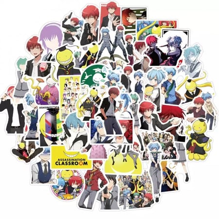 50Pcs Assassination Classroom Stickers | 50 ملصق فصل الاغتيال