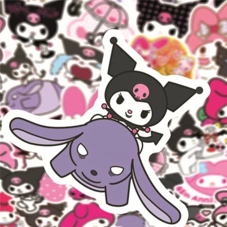 50Pcs Melody and kuromi Stickers | 50 ملصق ميلودي و كورومي