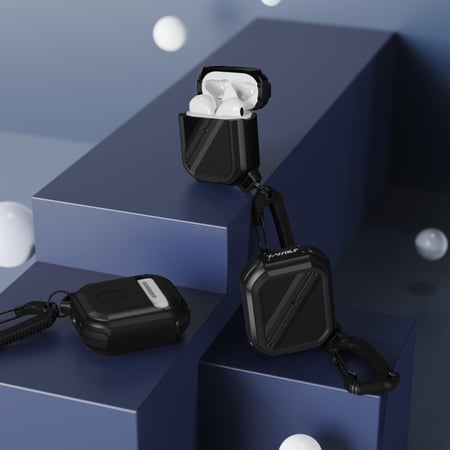 اكس وولف كفر حمايه هايبرد انيق مع تعليقه لسماعة ابل الاير بودز