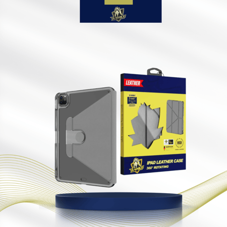 اكس وولف كفر ايباد جلد , حمايه 360 درجه -رمادي