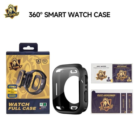 اكس وولف اطار حمايه متكامل لساعة ابل - اسود