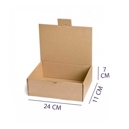 50 كرتون بني طول 24 سم عرض 11 سم ارتفاع 7 سم