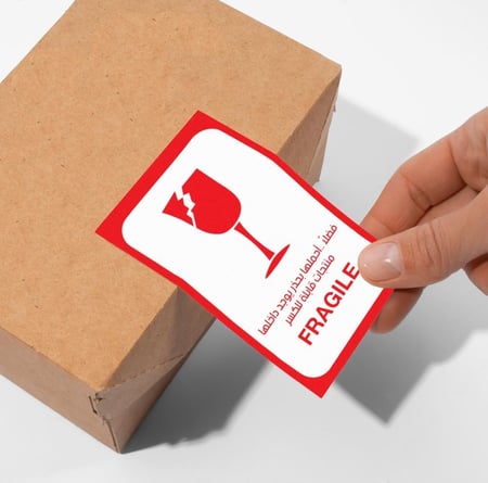 9 ستيكر  ملصق تحذير للشحن