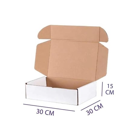 50 كرتون تركيب ابيض طول 30 سم عرض 30 سم ارتفاع 15 سم