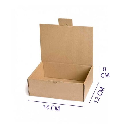 50 كرتون بني طول 14 سم عرض 12سم ارتفاع 8 سم