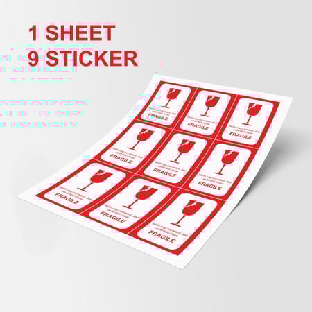 9 ستيكر  ملصق تحذير للشحن
