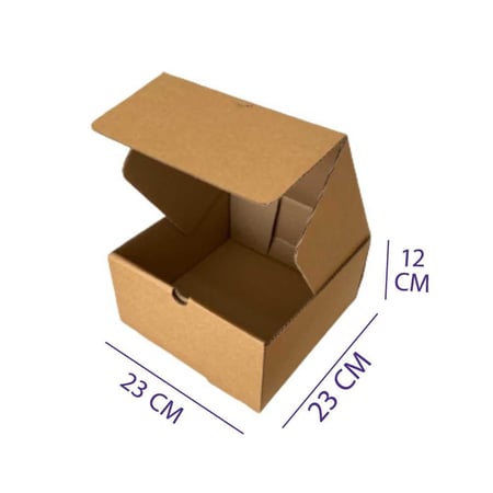 50 كرتون شحن بني/ ابيض تركيب طول 23 سم عرض 23 سم ارتفاع 12 سم