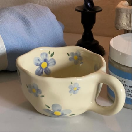 كوب سيراميك اوف وايت ورد - 10 OZ