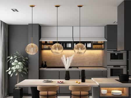 ثريا علاقي زجاج دائرة مضغوط عسلي