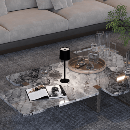 ابجورة طاولة معدن مودرن متوفرة بعدة ألوان