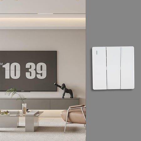 مفتاح ثلاثي أبيض ضمان 25 س برلنت لايت