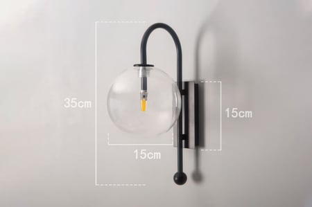 لمبة جدارية بقاعدة سوداء