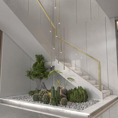 إنارة طولية معلقة مع كريستال