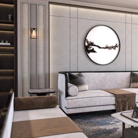 إضاءة جدارية معدن بإطار مستطيل اسود