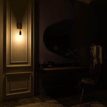 ابليك مودرن جداري كريستال ومعدن مع حبل