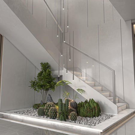 إنارة طولية معلقة مع كريستال