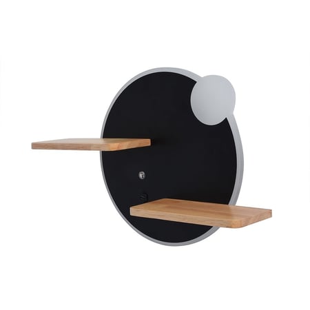 فانوس جداري مودرن اسود بإضاءة ليد