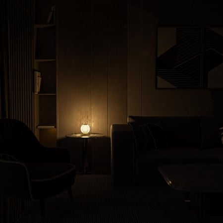أبجورة طاولة LED بطارية دائرية