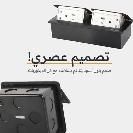 فيش أرضي مجوز شبكة CAT6 + منفذين USB