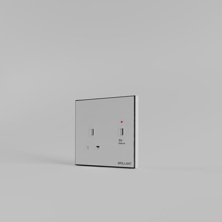 فيش مفرد مع مخرج USB لؤلؤي برلنت