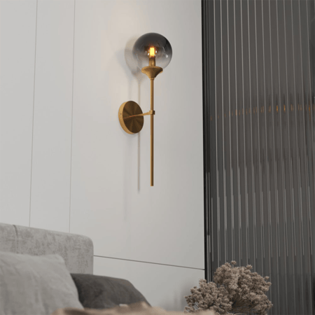 ابليك مودرن ذهبي مع زجاج كروي اسود