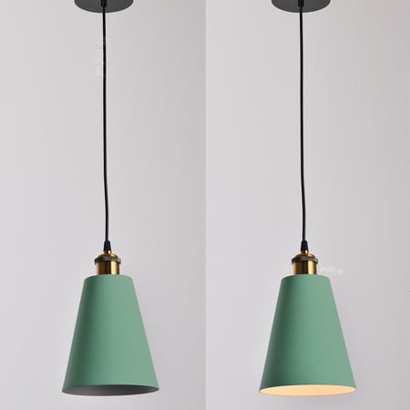 علاقي اضاءة قمع أخضر