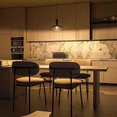 مصباح معلق شبك مفرد اسود