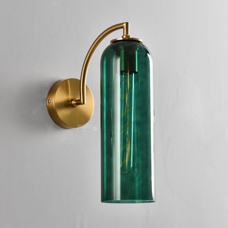لمبة جدارية زجاج أخضر