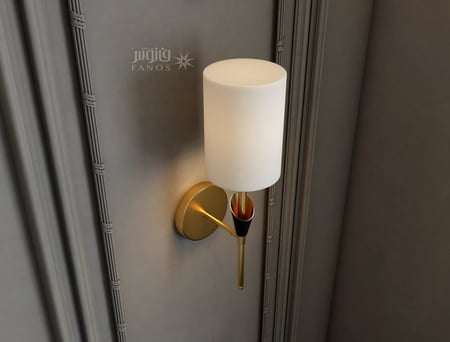 ابليك كلاسيك مفرد ذهبي مع قمع قماشي